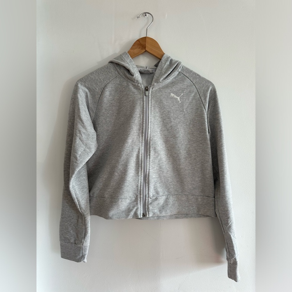Puma Zip Up Cropped Hoodie